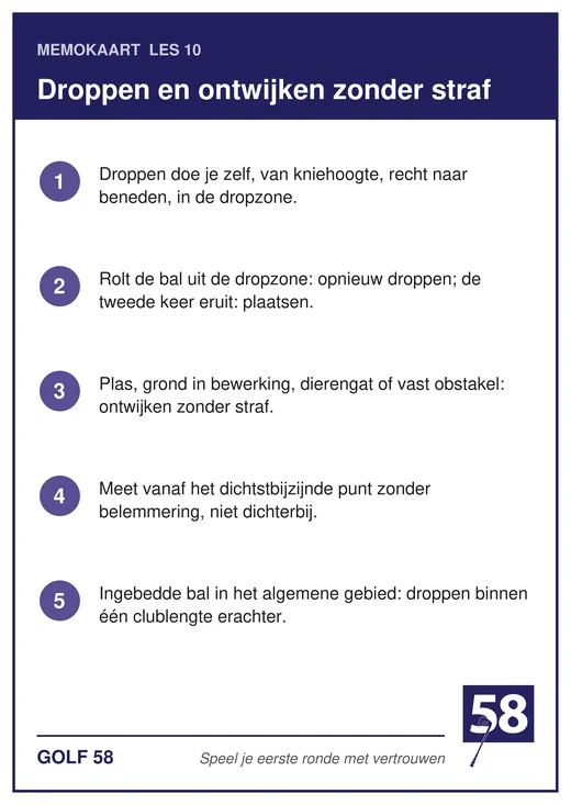 Memokaart van les 10