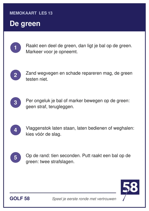 Memokaart van les 13